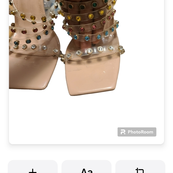 Lemon drop by privileged clear strap stone heels - Picture 3 of 4